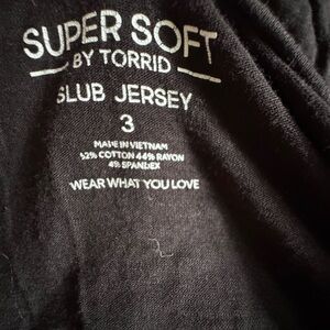 Torrid Black Slub Jersey Tee